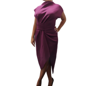 Rochie dama peste genunghi, culoare mov inchis, marime S