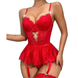 Set de lenjerie dama sexy din dantela eleganta, model 218